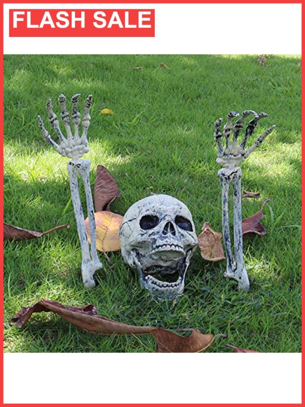 3-Piece Realistic Skeleton Groundbreaker Stakes Resin Halloween Outdoor Decor